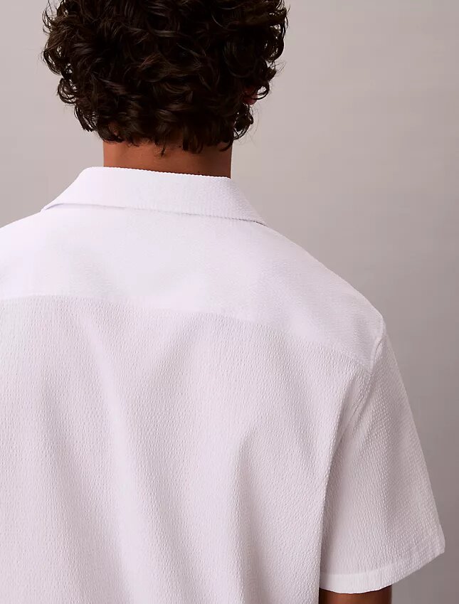 Solid Seersucker Classic Button-Down Shirt Solid Seersucker Classic Button-Down Shirt
