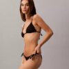 Solid Side Tie Swim Bikini Bottom