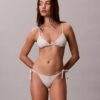 Solid Side Tie Swim Bikini Bottom