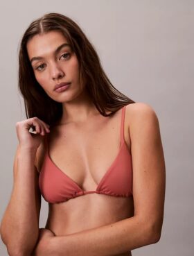 Solid Triangle Swim Bikini Top