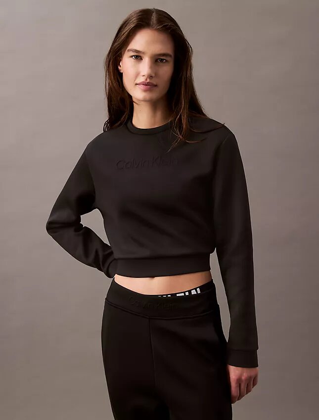 Spacer Cropped Crewneck Sweatshirt Spacer Cropped Crewneck Sweatshirt