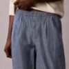 Straight Chambray Pull-On Pants Straight Chambray Pull-On Pants