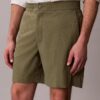 Straight Seersucker Elastic 7″ Shorts
