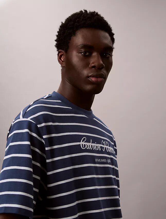 Stripe Logo Graphic Relaxed T-Shirt Stripe Logo Graphic Relaxed T-Shirt