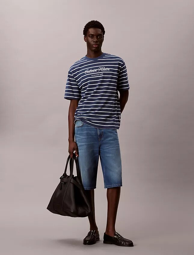 Stripe Logo Graphic Relaxed T-Shirt Stripe Logo Graphic Relaxed T-Shirt