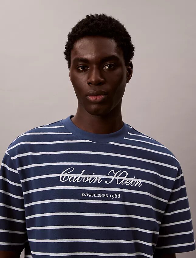 Stripe Logo Graphic Relaxed T-Shirt Stripe Logo Graphic Relaxed T-Shirt