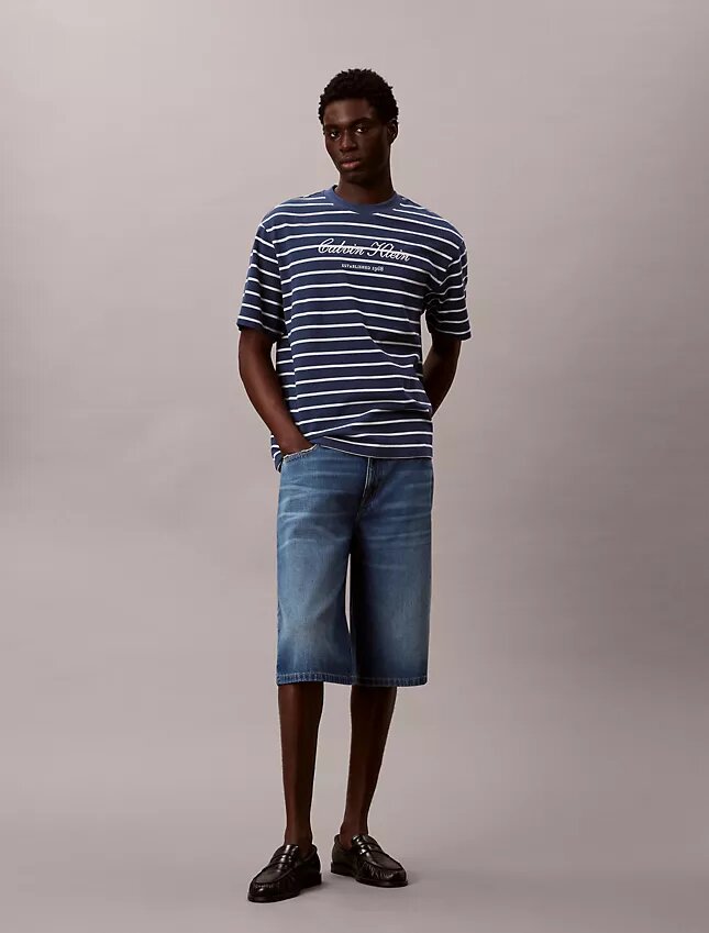 Stripe Logo Graphic Relaxed T-Shirt Stripe Logo Graphic Relaxed T-Shirt