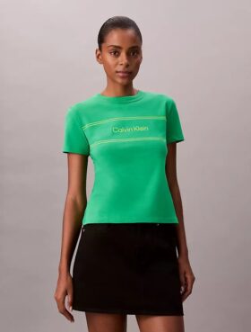 Stripe Logo Graphic Slim T-Shirt