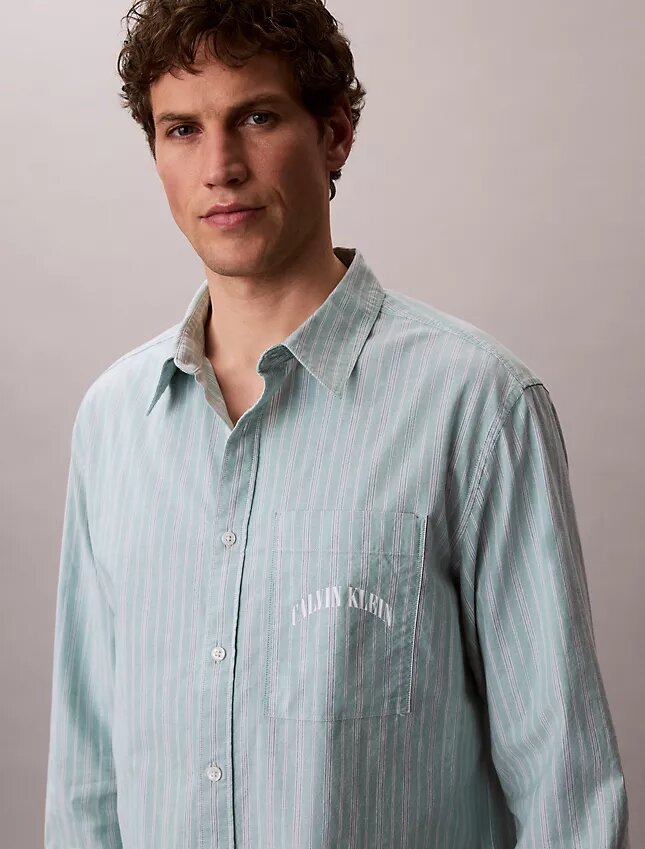 Stripe Slim Relaxed Button-Down Shirt Stripe Slim Relaxed Button-Down Shirt