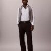 Stripe Tech Stretch Slim Button-Down Shirt