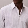 Stripe Tech Stretch Slim Button-Down Shirt