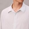 Stripe Viscose Blend Relaxed Button-Down Shirt Stripe Viscose Blend Relaxed Button-Down Shirt