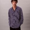 Stripe Viscose Blend Relaxed Button-Down Shirt Stripe Viscose Blend Relaxed Button-Down Shirt