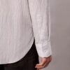 Stripe Viscose Blend Relaxed Button-Down Shirt Stripe Viscose Blend Relaxed Button-Down Shirt