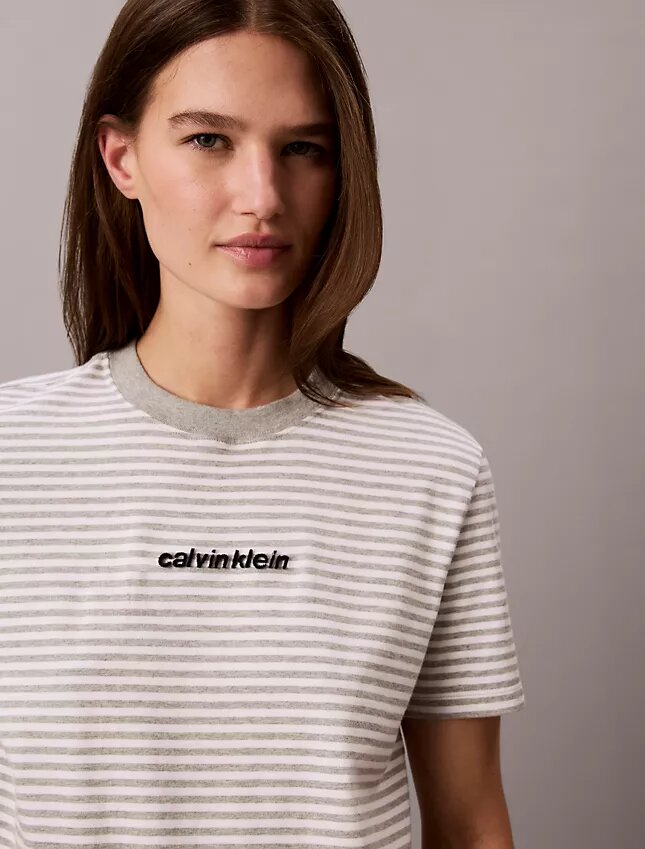 Striped Ck Logo Tee Striped Ck Logo Tee