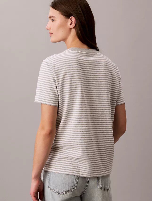 Striped Ck Logo Tee Striped Ck Logo Tee