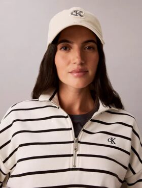 Striped Monogram Terry Cropped Top