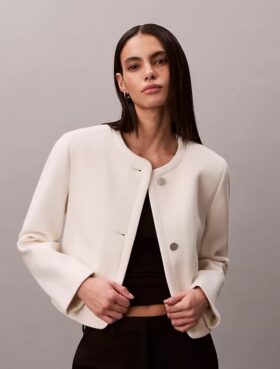 Structured Collarless Jacket