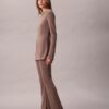Tailored Knit Flared Pull-On Pants