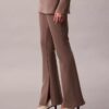 Tailored Knit Flared Pull-On Pants