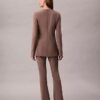 Tailored Knit Flared Pull-On Pants