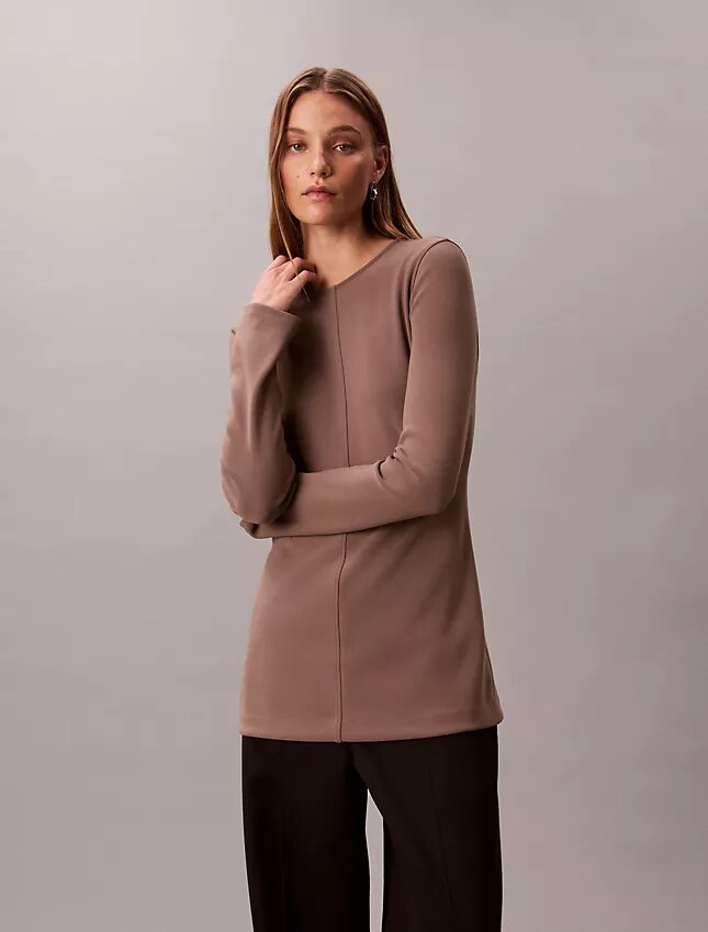 Tailored Knit Slim Tunic Top Tailored Knit Slim Tunic Top
