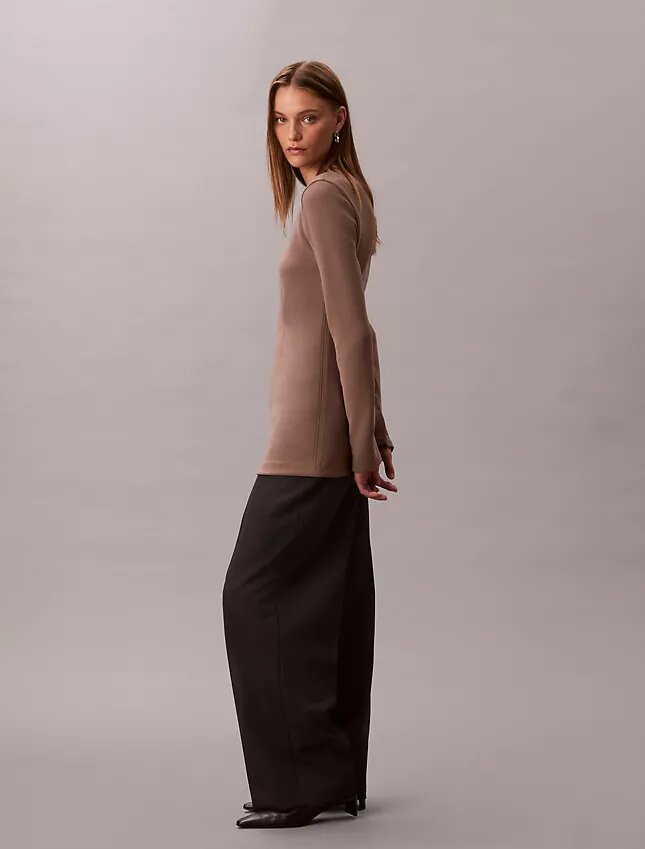 Tailored Knit Slim Tunic Top Tailored Knit Slim Tunic Top