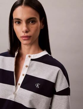 Varsity Stripe Henley Top
