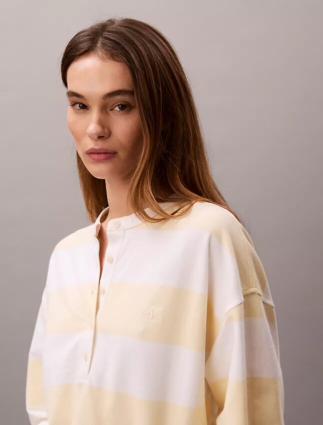 Varsity Stripe Henley Top Varsity Stripe Henley Top