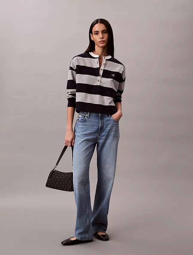 Varsity Stripe Henley Top Varsity Stripe Henley Top