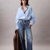 Viscose Blend Relaxed Button-Down Shirt Viscose Blend Relaxed Button-Down Shirt