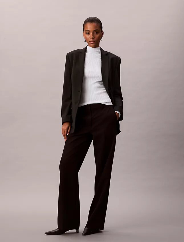 Viscose Blend Rib Mock Neck Sweater Viscose Blend Rib Mock Neck Sweater