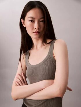 Viscose Blend Rib Tank Top