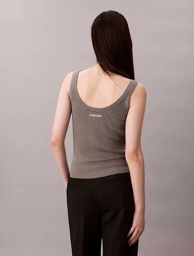Viscose Blend Rib Tank Top Viscose Blend Rib Tank Top
