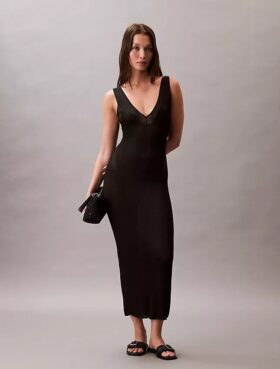 Viscose Rib Midi Dress Viscose Rib Midi Dress