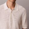 Waffle Cotton Polo Sweater Waffle Cotton Polo Sweater