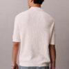 Waffle Cotton Polo Sweater Waffle Cotton Polo Sweater