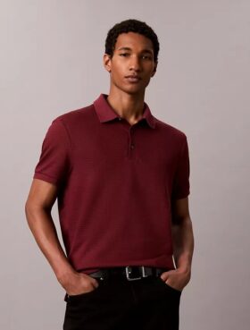 Waffle Knit Classic Polo Shirt