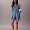 Washed Chambray Romper Washed Chambray Romper