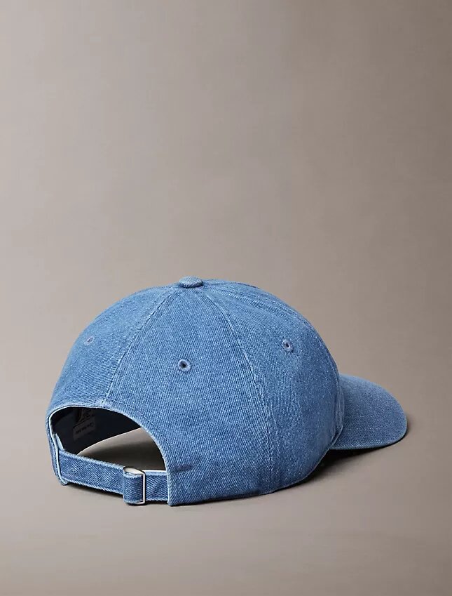 Washed Denim Embroidered Logo Baseball Cap Washed Denim Embroidered Logo Baseball Cap