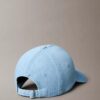 Washed Denim Embroidered Logo Baseball Cap Washed Denim Embroidered Logo Baseball Cap