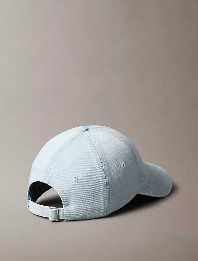 Washed Denim Embroidered Logo Baseball Cap Washed Denim Embroidered Logo Baseball Cap
