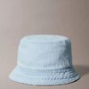 Washed Denim Embroidered Logo Bucket Hat