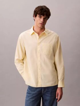 Washed Poplin Relaxed Button-Down Shirt