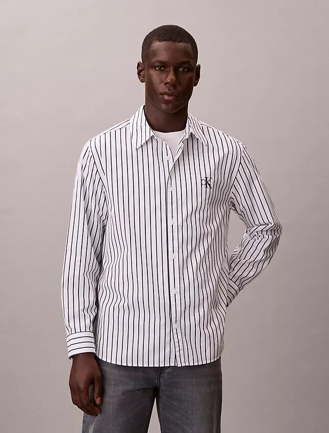 Washed Poplin Stripe Button-Down Shirt Washed Poplin Stripe Button-Down Shirt