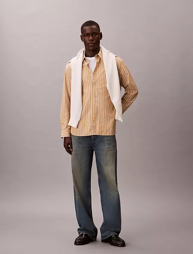 Washed Poplin Stripe Button-Down Shirt Washed Poplin Stripe Button-Down Shirt