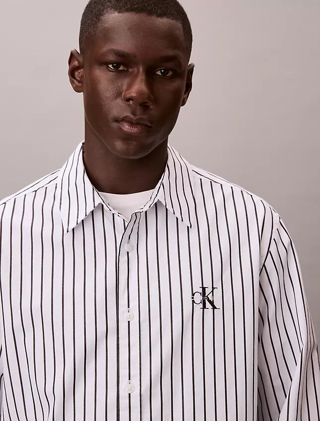 Washed Poplin Stripe Button-Down Shirt Washed Poplin Stripe Button-Down Shirt
