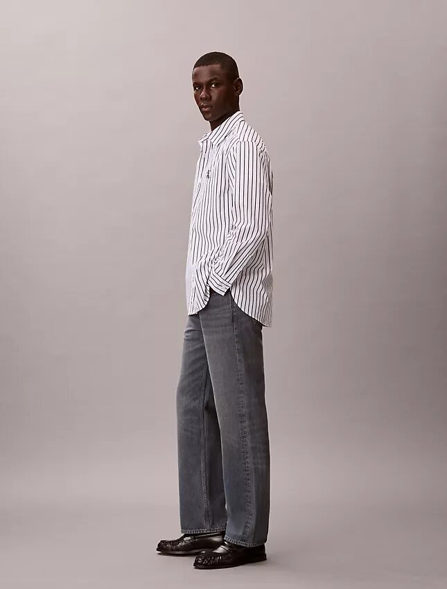 Washed Poplin Stripe Button-Down Shirt Washed Poplin Stripe Button-Down Shirt