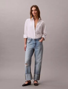 Wide Cuff Relaxed Jeans