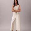 Wide Leg Cropped Chino Pant
